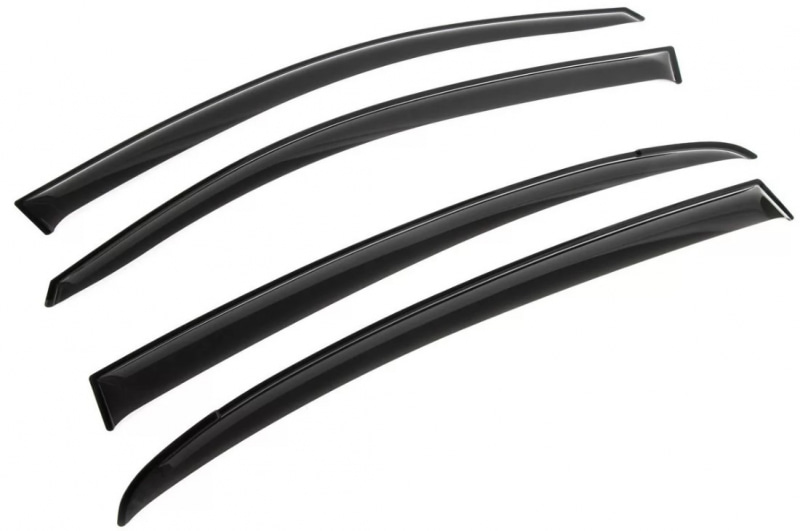 Дефлекторы окон (листовой ПММА, черный) Rival 34706001 Renault Koleos 2008 - 2016
