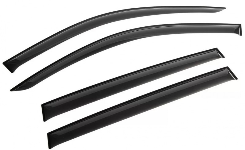 Дефлекторы окон (листовой ПММА, черный) Rival 35805001 Volkswagen Tiguan 2010 - 2017