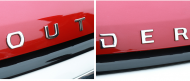Буквы на капот OUTLANDER, металлические для Mitsubishi Outlander 2012 - 2018