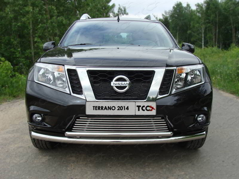 

Защита передняя нижняя (двойная) 60,3/ 42,4 мм Компания ТСС NISTER14-04 Nissan Terrano III 2014 - 2015, Terrano