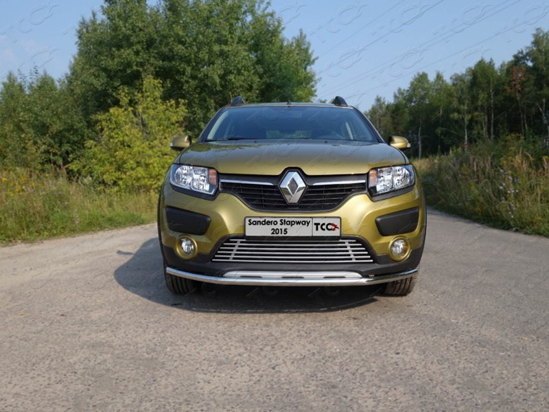 

Защита передняя нижняя 42,4 мм Компания ТСС RENSANST15-01 Renault Sandero Stepway 2014 - 2018, Sandero