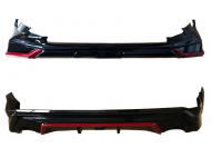 Накладки на низ бамперов Black and Red для Toyota RAV4 ( Тойота Рав4 )