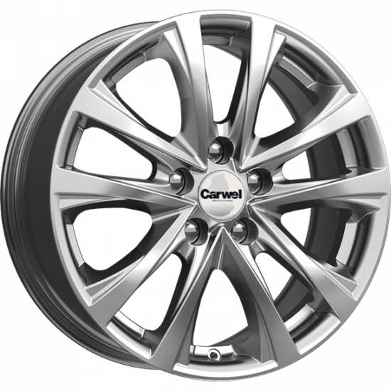 

Диск колесный Carwel Касли 167 7xR17 5x114.3 ET40 ЦО66.1 серебристый металлик 101745