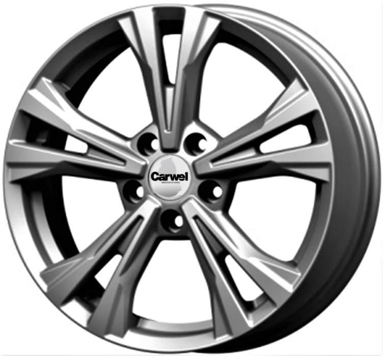 

Диск колесный Carwel Самро 204 7xR17 5x114,3 ET45 ЦО67,1 серебристый металлик 101815, Чёрный с полированной лицевой частью