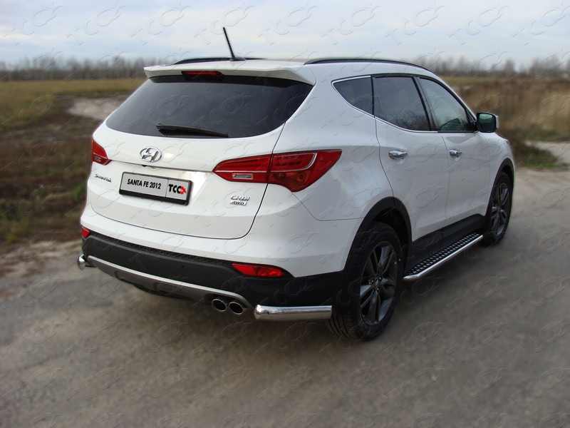 

Защита задняя (уголки) TCC HYUNSF12-11 Hyundai Santa Fe 2018, Santa Fe