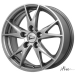 

Диск колесный iFree Нирвана 6,5xR15 5x100 ET40 ЦО67,1 серый темный глянцевый 065502