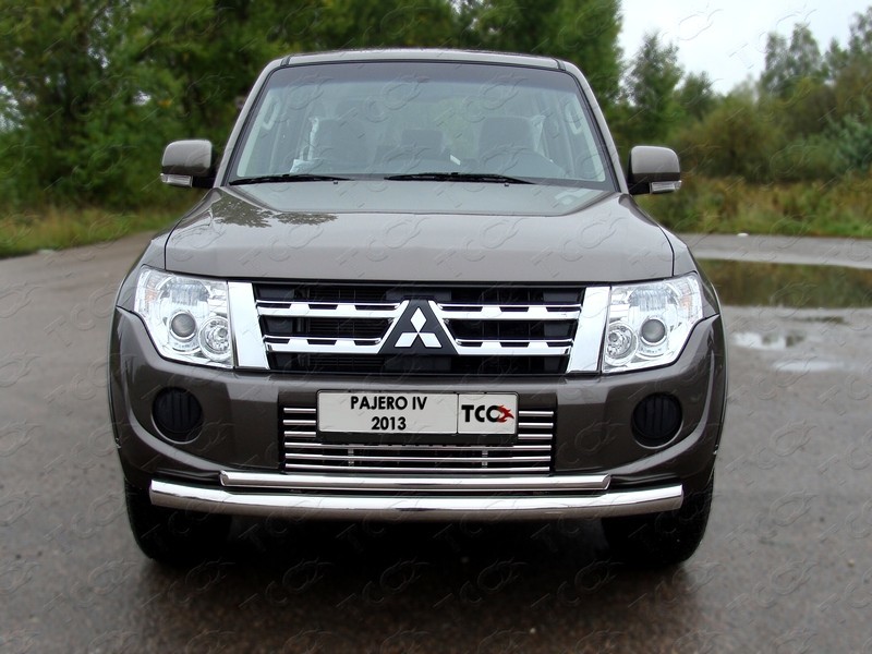 

Защита передняя нижняя 76,1/42,4 мм ТСС MITPAJ413-01 для Mitsubishi Pajero IV 2006-, Pajero