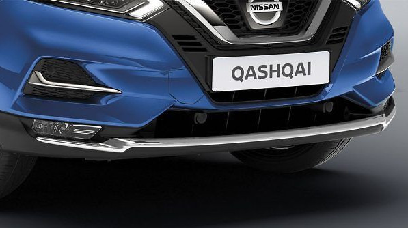 

Накладка на передний бампер (хром) Nissan KE610HV03C для Nissan Qashqai 2019 -, Qashqai