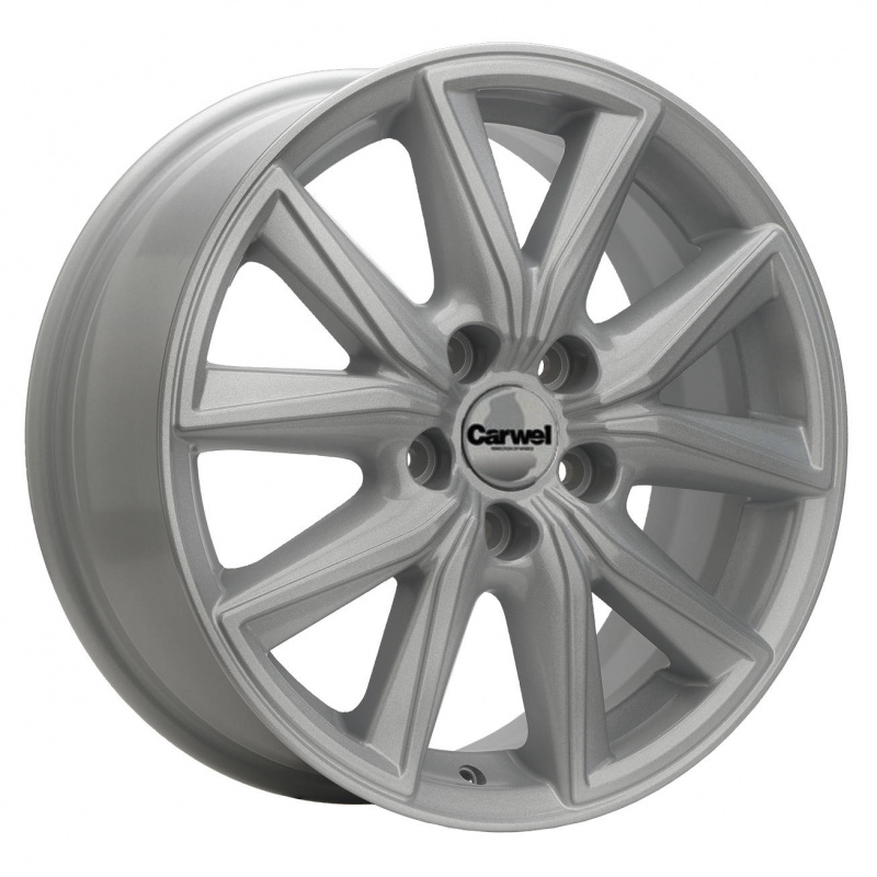 

Диск колесный Carwel Тинаки 1706 7xR17 5x114,3 ET50 ЦО67,1 серебристый темный 33490