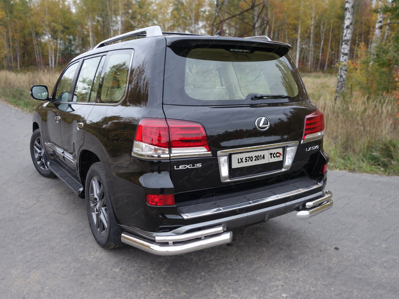 

Защита задняя (уголки двойные) 76,1/42,4 мм (только для LX 570 Sport 2014) Компания ТСС LEXLX570SP14-10 Lexus LX570 2012 - 2015, LX