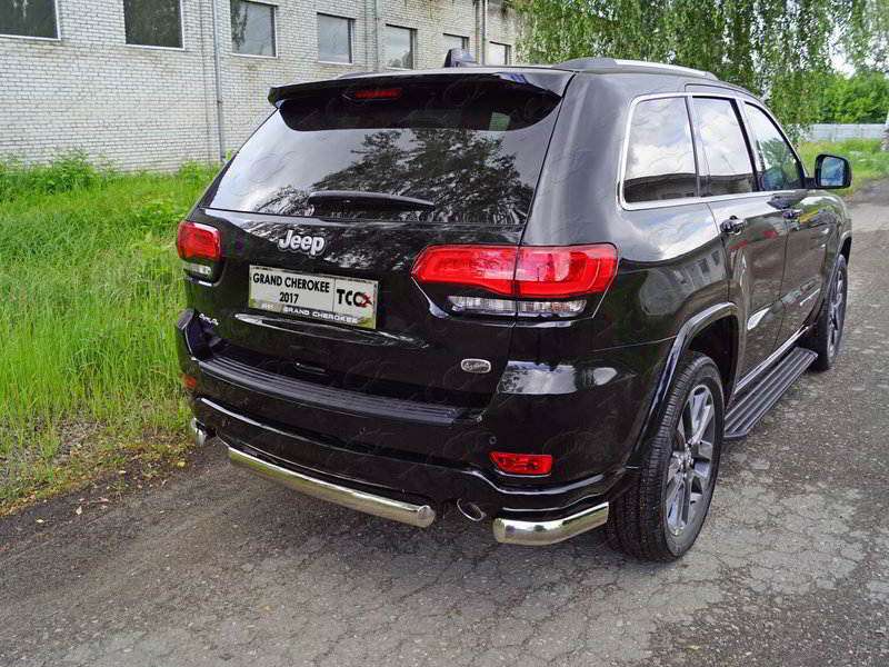 

Защита задняя (уголки овальные) 75х42 мм Компания ТСС GRCHER17-28 Jeep Grand Cherokee 2018-, Grand Cherokee