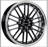 

Диск колесный Borbet CW2 7xR17 5x108 ET45 ЦО72.5 чёрный глянцевый с полированным ободом 221035