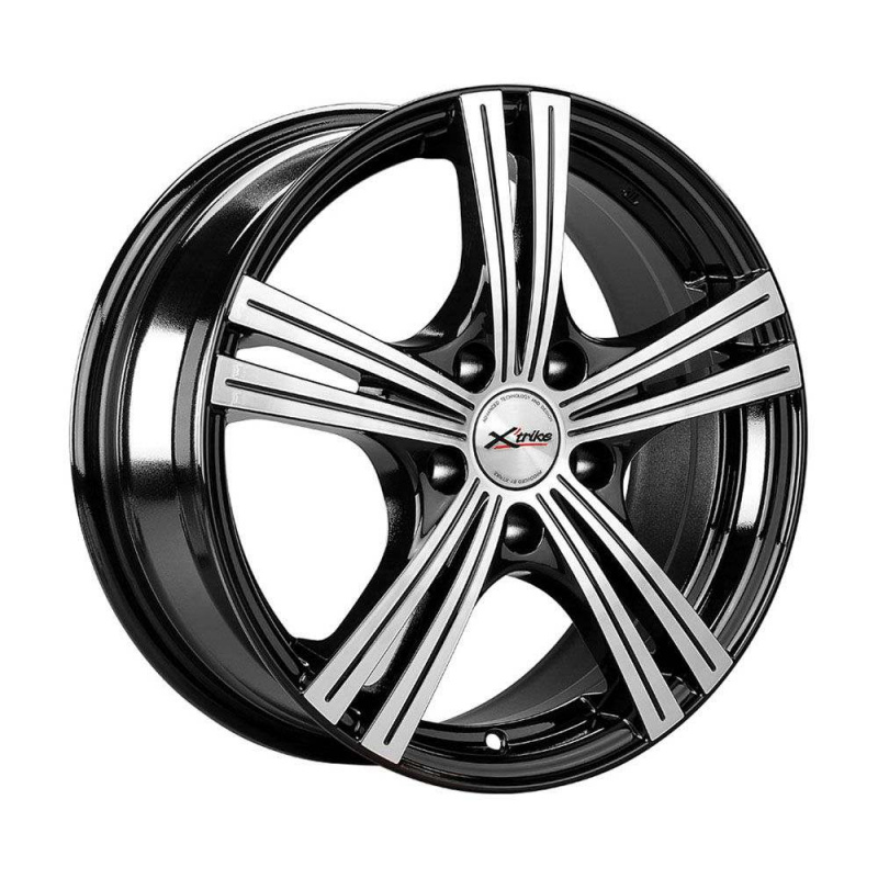 

Диск колесный X'trike X-111 6.5xR16 5x108 ЕТ45 ЦО63.35 черный частично полированный 13113