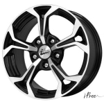 

Диск колесный iFree Эрнесто 6.5xR15 5x108 ET43 ЦО67.1 черный глянцевый с полированной лицевой частью 205805