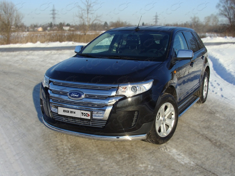 

Защита передняя нижняя (овальная) 75х42 мм Компания ТСС FOREDG14-03 Ford Edge 2014-, Edge