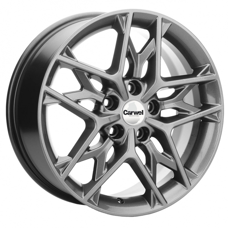 

Диск колесный Carwel Сошно 1709 7xR17 5x114,3 ET45 ЦО60,1 серый 32731