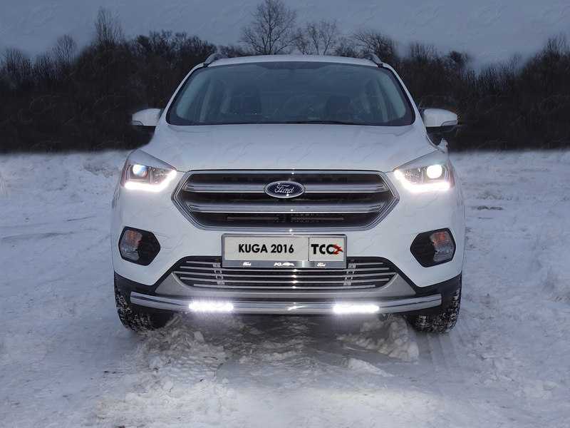 

Защита передняя нижняя с ДХО TCC FORKUG17-18 Ford Kuga 2016-, Kuga