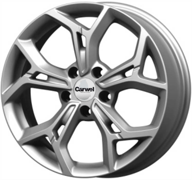 

Диск колесный Carwel Карачи 203 7xR17 5x114.3 ET48.5 ЦО67.1 серебристый металлик 101799