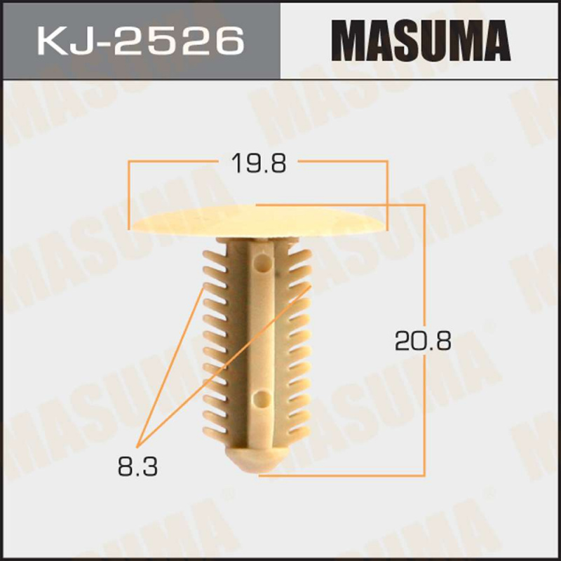 

Клипса автомобильная (автокрепеж), 1 шт., Masuma KJ-2526