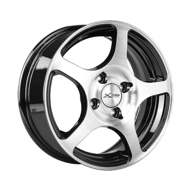 

Диск колесный X'trike X-101 5.5xR14 4x100 ЕТ45 ЦО67.1 черный частично полированный 10855