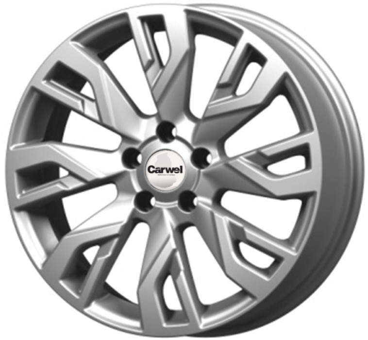 

Диск колесный Carwel Рамза 207 7xR18 5x114,3 ET48,5 ЦО67,1 серебристый 33015