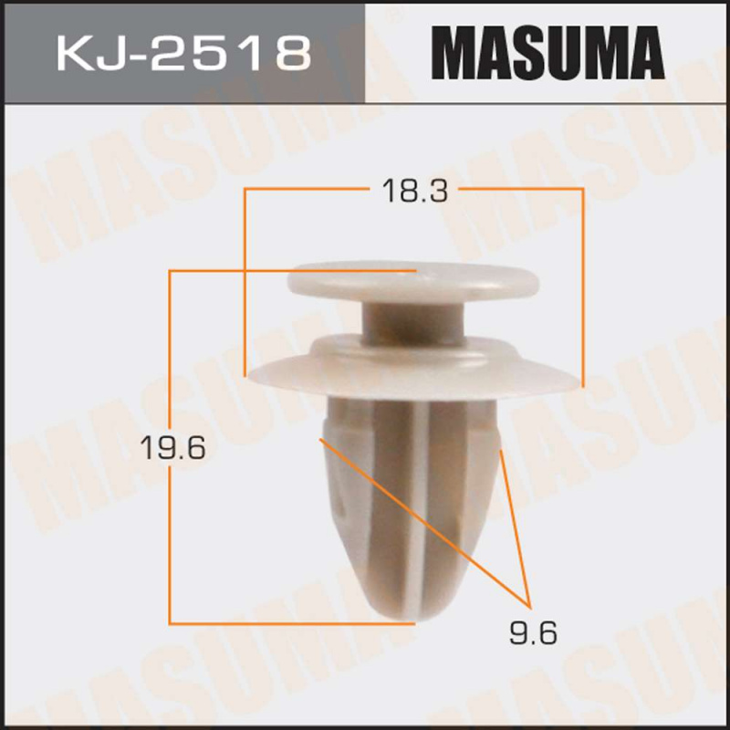 

Клипса автомобильная (автокрепеж), 1 шт., Masuma KJ-2518