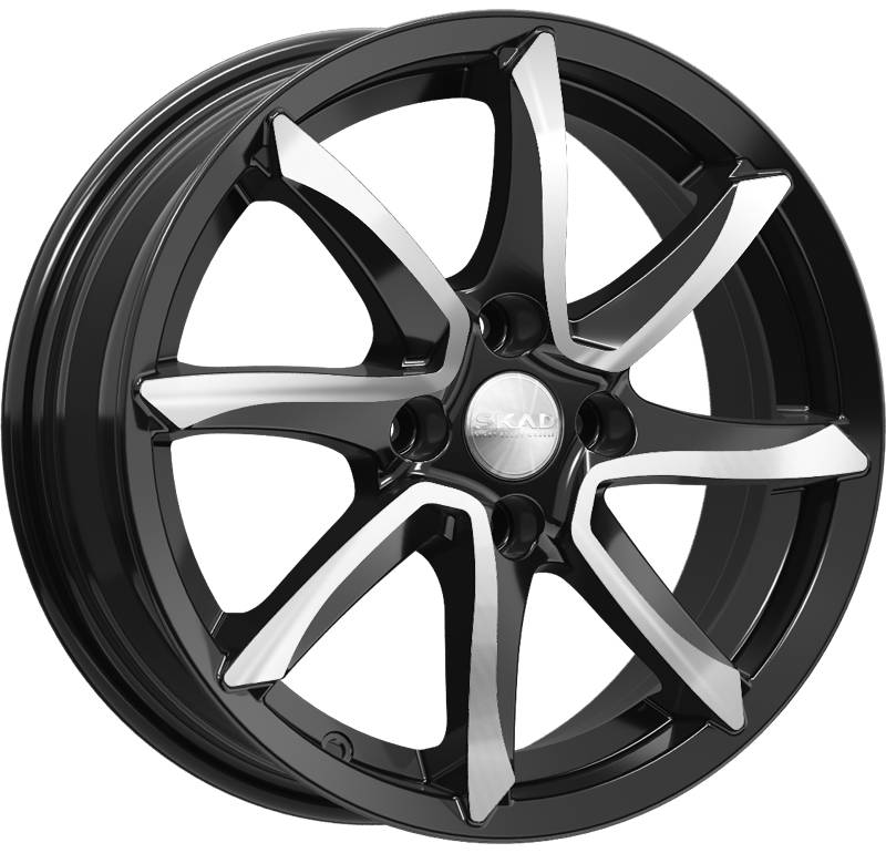 

Диск колесный СКАД Осака 6xR15 4x100 ET37 ЦО60,1 черный глянцевый с полированной лицевой частью 3270105