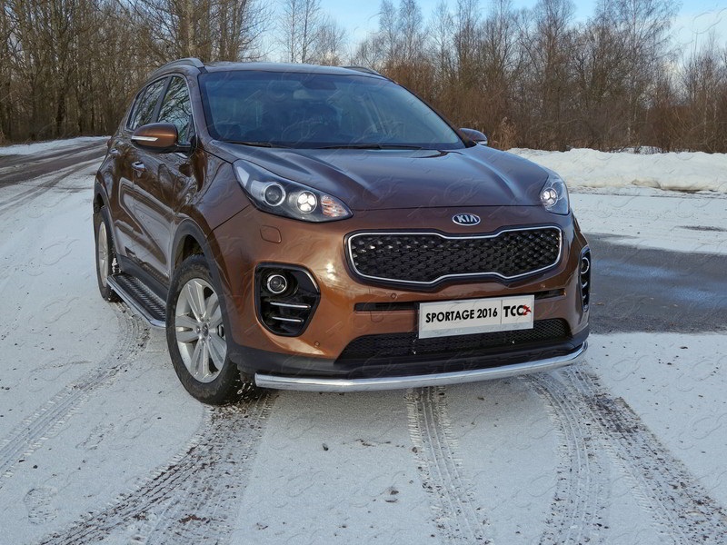 

Защита передняя нижняя 60,3 мм ТСС KIASPORT1618 для KIA Sportage IV 2016 -, Sportage