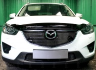 

Защита радиатора (с парктроником,3D, Optimal, чёрная, верх) Allest Mazda CX-5 2015 - 2017, CX-5