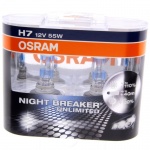 Лампа галогенная Osram H7 3400K  Night Breaker Unlimited 12V 55W, +110%