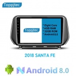 

Штатная магнитола TOPPJTEC 10,1 Android 8,1 4G RAM 32G ROM с камерой для Санта Фе 4 (Hyundai Santa Fe 2018 - 2019, Santa Fe