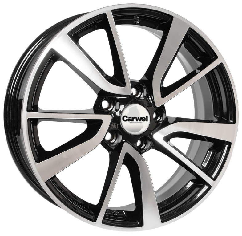 

Диск колесный Carwel Кадам 162 7xR17 5x114,3 ET45 ЦО66,1 черный с полированной лицевой частью 36538