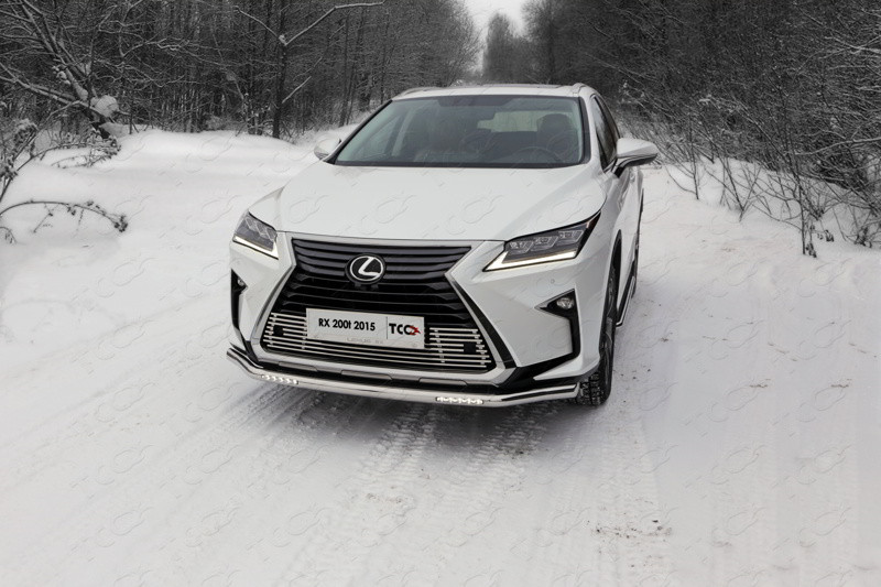 

Защита передняя нижняя (с ДХО) 60,3 мм Компания ТСС LEXRX200t15-21 Lexus RX200t 2016-, RX