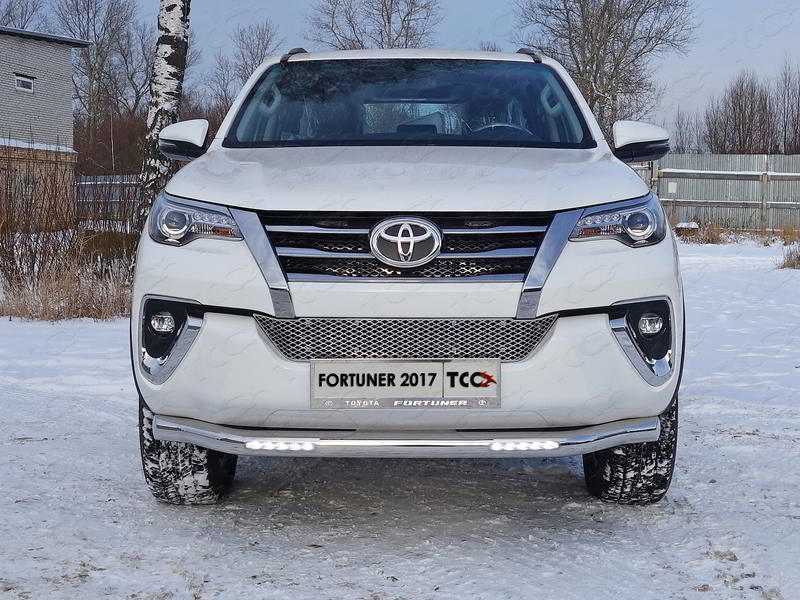 

Защита передняя нижняя с ДХО TCC TOYFORT17-23 Toyota Fortuner 2017-, Fortuner