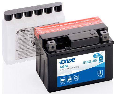 

Аккумуляторная батарея (3 А/ч) Exide ETX4L-BS