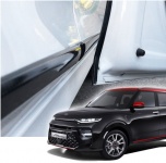 

Молдинги боковых дверей (черный карбон) для Kia Soul (Киа Соул) 2019, 2020, Soul