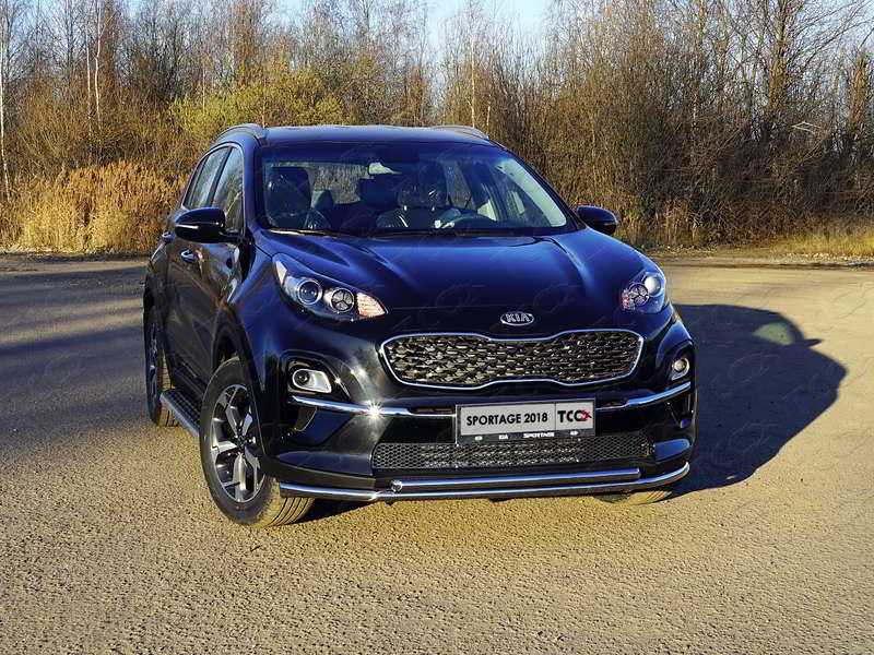 

Защита передняя нижняя (двойная) TCC KIASPORT18-23 Kia Sportage 2018-, Sportage