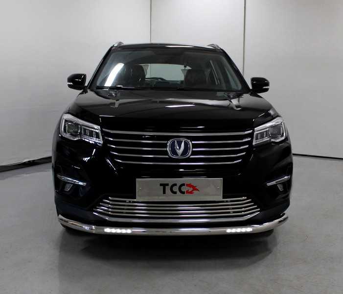 

Защита передняя нижняя с ДХО TCC CHANCS7520-27 Changan CS75 2020, CS75