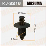 Клипса автомобильная (автокрепеж) салонная черная, 1 шт., Masuma KJ-2218