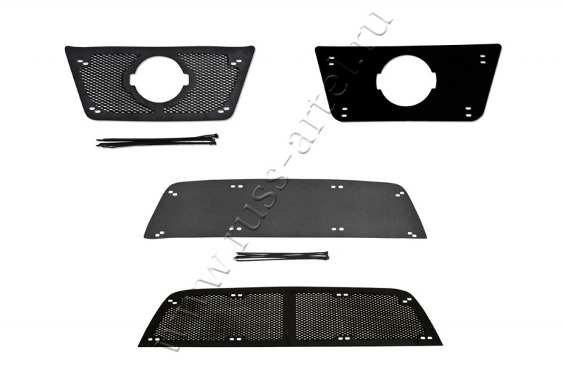 

Защитная сетка и зимняя заглушка решеток радиатора и переднего бампера Русская Артель Nissan Terrano 2014-2015, Шагрень, Terrano