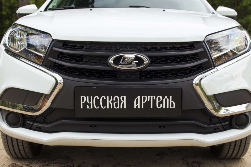 

Зимняя заглушка решётки переднего бампера Русская Артель Lada (ВАЗ) Xray 2016-, Шагрень, XRAY