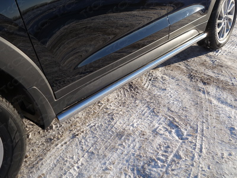 

Боковые подножки, пороги (диаметр 60 мм) TCC HYUNTUC15-08 для Hyundai Tucson (2015 - по н.в. ), Tucson
