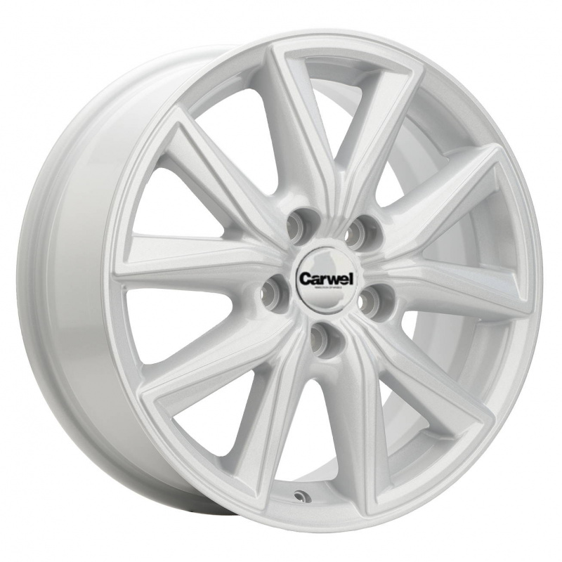 

Диск колесный Carwel Тинаки 1706 7xR17 5x114,3 ET45 ЦО60,1 серебристый 36682