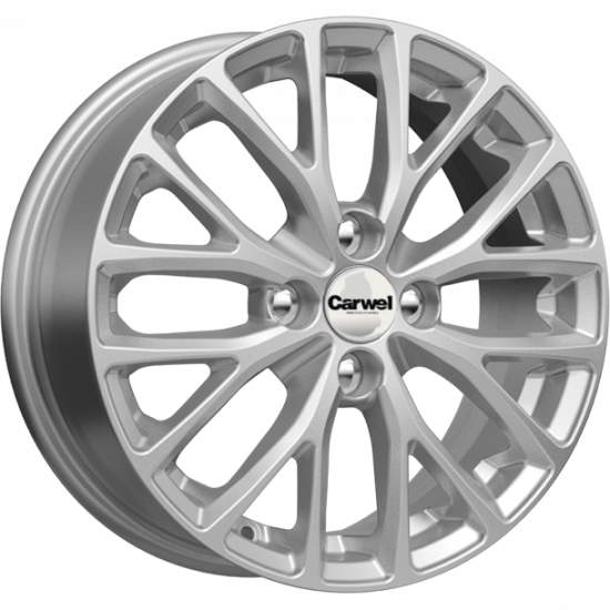 

Диск колесный Carwel Риорита 112 6xR15 4x100 ET48 ЦО54.1 серебристый металлик 101622