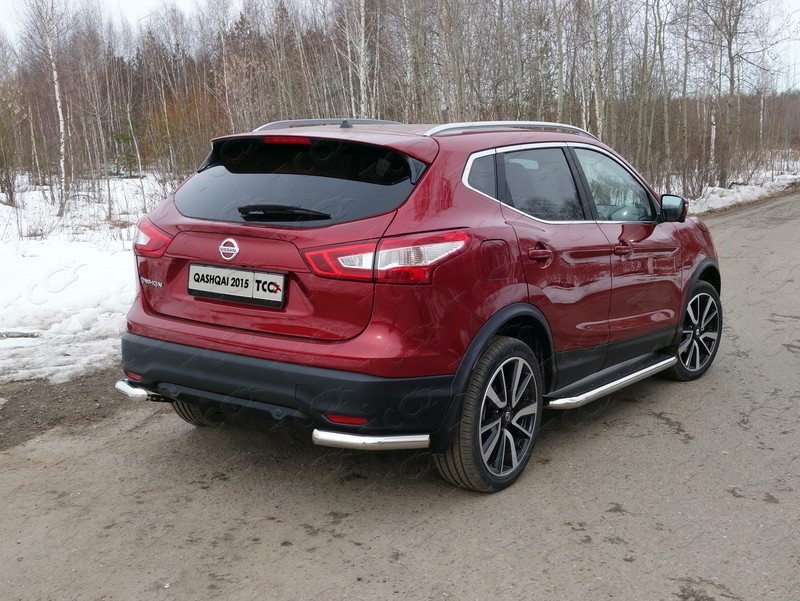 

Защита задняя (уголки) 60,3 мм (Сборка РФ) ТСС NISQASHSPB15-16 для Nissan Qashqai 13-, Qashqai