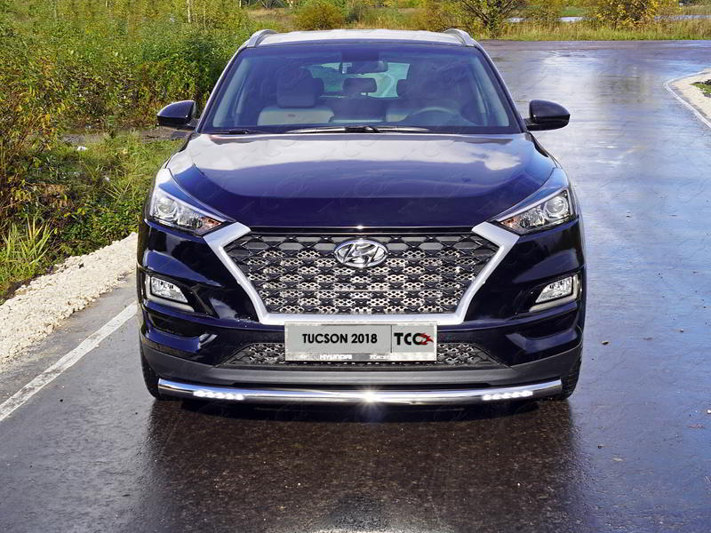 

Защита передняя нижняя с ДХО TCC HYUNTUC18-15 Hyundai Tucson 2018-, Tucson