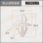 

Клипса автомобильная (автокрепеж), уп. 50 шт. Masuma KJ-2539