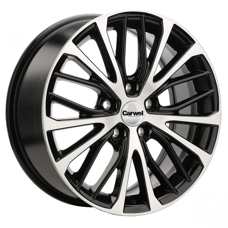 

Диск колесный Carwel Инкан 1705 7xR17 5x114,3 ET45 ЦО66,1 черный глянцевый с полированной лицевой частью 36661