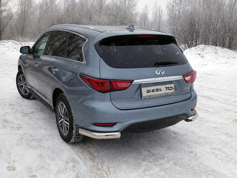 

Защита задняя (уголки овальные) 75х42 мм Компания ТСС INFQX6016-43 Infiniti QX60 2016-, QX60