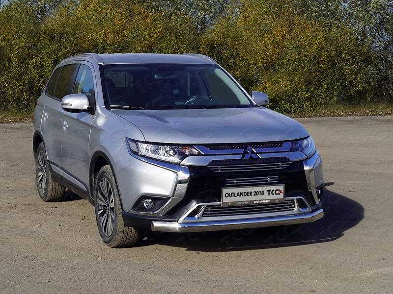 

Защита передняя нижняя (овальная) TCC MITOUT18-38 Mitsubishi Outlander 2018-, Outlander